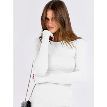 ANRABESS Women's Slim Fit Long Sleeve Casual Tee