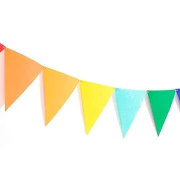 LOVENJOY Rainbow Banner - Pre-Assembled Felt Pennant Decoration