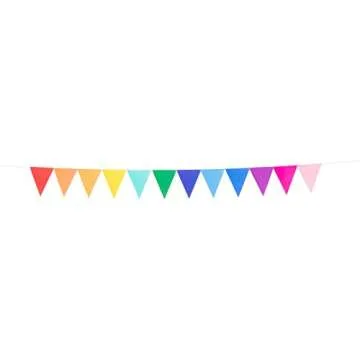 LOVENJOY Rainbow Banner - Pre-Assembled Felt Pennant Decoration