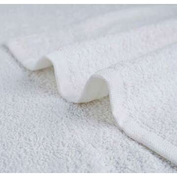 Klip Hub White Hand Towels for Bathroom Pack of 24, Cotton Towels for Salon, Gym, Spa, Small Hand Towels Size 16 x 26 Inches