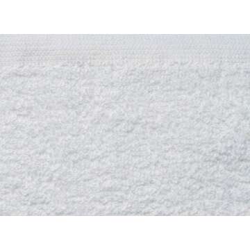 Klip Hub White Hand Towels for Bathroom Pack of 24, Cotton Towels for Salon, Gym, Spa, Small Hand Towels Size 16 x 26 Inches