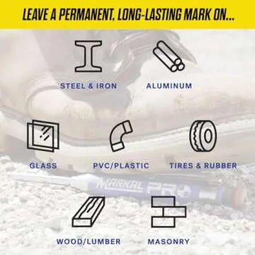 Markal 96270 - Markal PRO Holder with 1 Graphite Lead, Built-in Sharpener, 1 Click Advance, Heavy-Duty Metal Barrel Construction & Extended Needle-Nose Tip for Use in Toughest Jobs