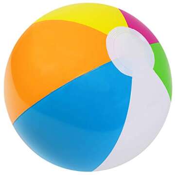 Kangaroo 12-Pack Inflatable Beach Balls Bulk for Kids & Adults I Inflatable Ball for Pool Party Favo...