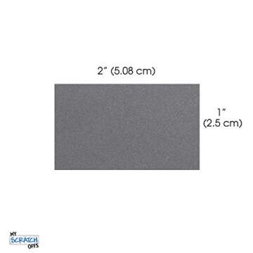 My Scratch Offs 100 Pack Silver Rectangle Scratch Off Sticker Labels 1 x 2 Inch Easy to Scratch for ...