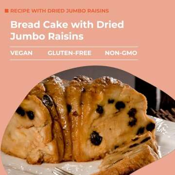 Amrita Dried Jumbo Raisins 1 lb | Naturally Sweet, Gluten-Free Snack | Dried Grapes Packed Fresh in Resealable Bags | Vegan, non-GMO, Allergen Friendly Healthy Snacks | Ideal for Trail Mix