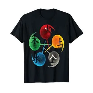 Five Elements Of Qigong Tai Chi T-shirt - Perfect for Yoga and Martial Arts