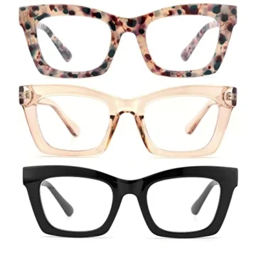 Stylish Bullabulling 3 Pack Blue Light Readers for All