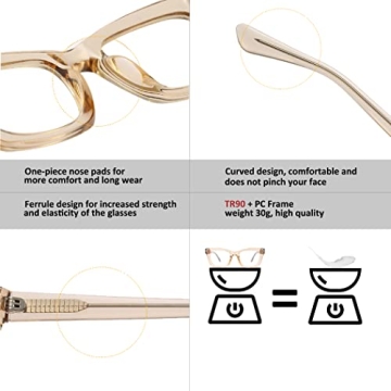 Stylish Bullabulling 3 Pack Blue Light Readers for All