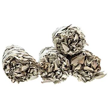 White Sage Smudge Sticks - 9" Long Sage Sticks for Cleansing Negative Energy, Sage Smudge Kit Refill, Meditation Accessories - Pack of 4 Smudge Incense Sticks - Alternative Imagination