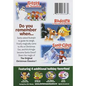 The Original Christmas Classics Gift Set with Frosty, Rudolph and Santa