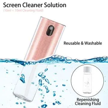 DauMeiQH Car Screen Cleaner for Tesla Display, Phone Screen Cleaner Spray and Wipe, Computer Touchscreen Cleaner Electronic Kit for Laptop, Smart TV, iPad, iPhone, Mac, Tablet, Monitor - Pink