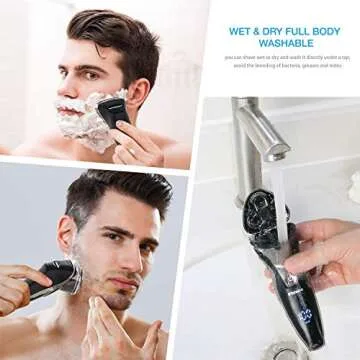 Phisco Electric Razor - Fast Charging, Wet & Dry Shaver for Men