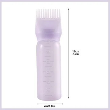 Pimoys Root Comb Applicator Bottle, 2 Pack for Hair Care