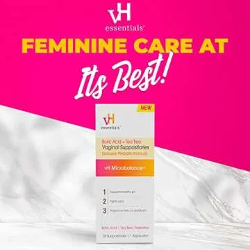 vH essentials Boric Acid Vaginal Suppositories - PH Balance