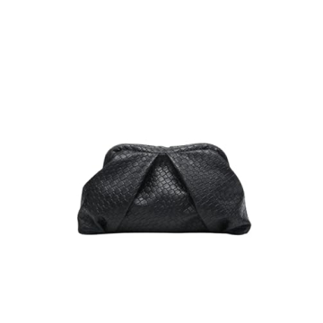 Floerns Women's Vintage Leather Ruched Evening Handbag Portable Clutch Purse