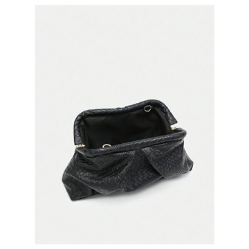 Floerns Elegant Vintage Ruched Leather Clutch Handbag