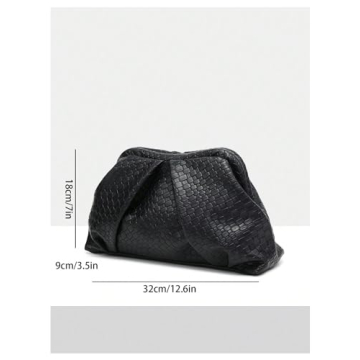 Floerns Elegant Vintage Ruched Leather Clutch Handbag