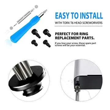 CYJJZQ Ring Doorbell Screwdriver Replacement & Charger Charging Cable Cord, Fit Video Doorbell, Video Doorbell 2 3 and Pro & Elite Ring Doorbell Security Screw (Orange)