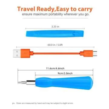 CYJJZQ Ring Doorbell Screwdriver Replacement & Charger Charging Cable Cord, Fit Video Doorbell, Video Doorbell 2 3 and Pro & Elite Ring Doorbell Security Screw (Orange)