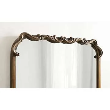 Kate and Laurel Brazelton Rounded Rectangle Ornate Traditional Mirror, 20 x 27, Gold, Ornamental Round Rectangular Classic Framed Wall Mirror