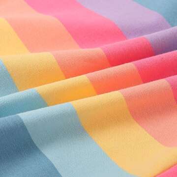 WELAKEN Rainbow Sweatshirts with Unicorn for Girls Toddler & Kids II Little Girl's Pullover Tops Cot...