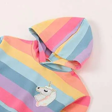 WELAKEN Unicorn Sweatshirt for Girls 3-10 Years - Cozy & Cute
