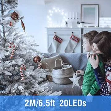 Onforu 16 Pack White Fairy Lights Battery Operated String Lights, 6.5ft 20 Mini LED Lights, IP67 Waterproof Twinkle Lights for Mason Jar Wedding Centerpiece Decor Christmas Bedroom