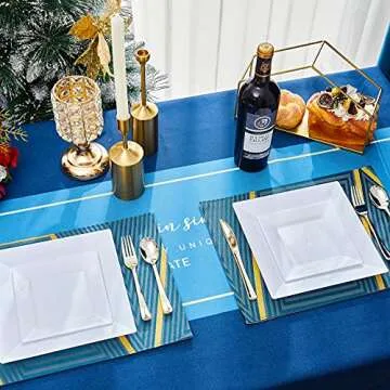 N9R 60 PCS Disposable Square Plates for Events