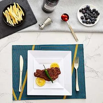 N9R 60 PCS Disposable Square Plates for Events