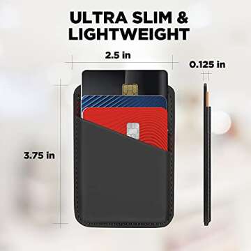 VIBESIDE Magsafe Wallet Compatible with iPhone 14 & iPhone 13 Pro Max – Mag Safe Secure Credit Card Holder – Vegan Leather. Magnetic Card Wallet Holder - Apple iPhone 14,13,12 Compatible Navy Blue