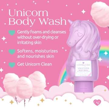 Glimmer Wish Unicorn Kids Body Wash with Vanilla Cotton Candy