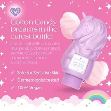 Glimmer Wish Unicorn Kids Body Wash with Vanilla Cotton Candy