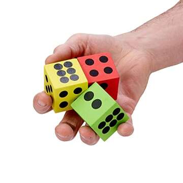 THE TWIDDLERS 48 Large Foam Dice Set, 1.5 Inch - Colorful & Educational - Learning Toys for Kids, Ki...