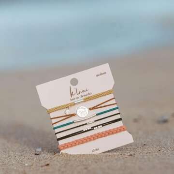 K'lani Aloha Boho Bracelets & Hair Ties - Set of 5