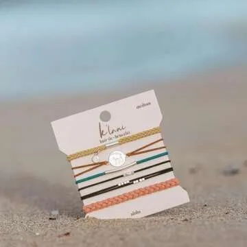 K'lani Aloha Boho Bracelets & Hair Ties - Set of 5