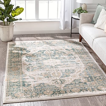 Well Woven Millie Tribal Mint Blue Medallion Rug 8x11