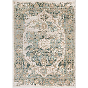 Well Woven Millie Tribal Mint Blue Medallion Rug 8x11
