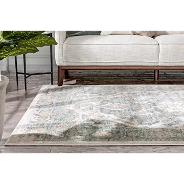 Well Woven Millie Tribal Mint Blue Medallion Rug 8x11