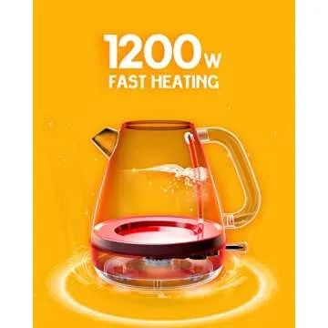 Hazel Quinn Retro Electric Kettle - 1.7 Liters / 57.5 Ounces Tea Kettle with Thermometer, All Stainless Steel, 1200 Watts Fast Boiling, BPA-free, Cordless, Automatic Shut Off - Pearl White