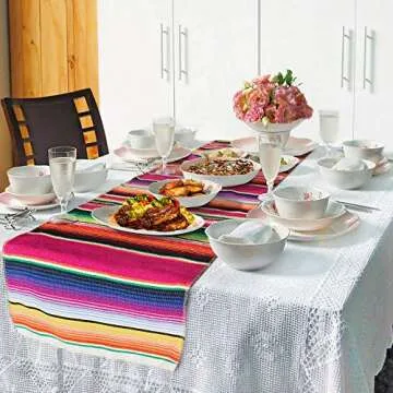 Fowecelt Mexican Table Runner for Festive Occasions