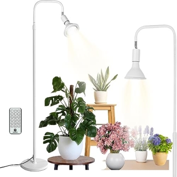 OmniPV Sol-Leaf Premium LED Grow Lights: Adjustable Full Spectrum, Remote Control, Auto On/Off Timer...