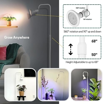 Sol-Leaf Adjustable LED Grow Light for Indoor Plants