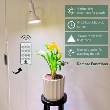 Sol-Leaf Adjustable LED Grow Light for Indoor Plants