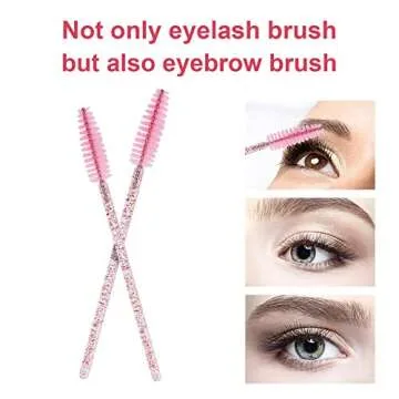 CHEFBEE Disposable Eyelash Brush Set with Container - 100 PCS