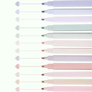 27 Pcs Aesthetic School Supplies Include 12 Pcs Aesthetic Highlighters Bible 1 Ppcs Big apacity Pen Case Bag 5 Pcs Retractable Quick Dry Gel Ink Pens 9 Pads Clear Sticky Tabs for School Office Home