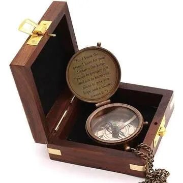 Engraved Magnetic Compass for Adventurers