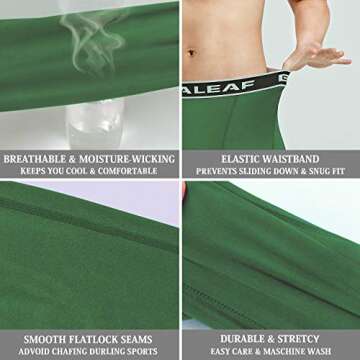 BALEAF Youth Compression Pants Boys Leggings Kids Baseball Pants Tights Base Layer Football Basketball Sports Army Green Size XS