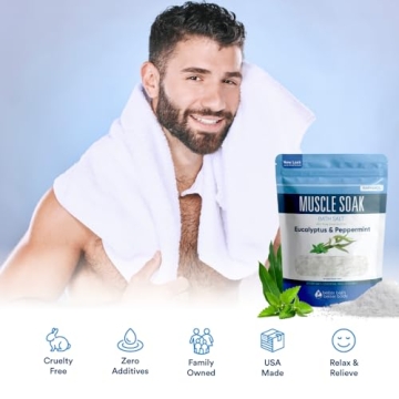 Muscle Soak Bath Salt Natural Essential Oils for Recovery