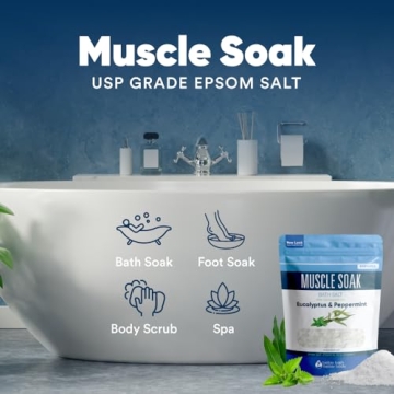 Muscle Soak Bath Salt Natural Essential Oils for Recovery