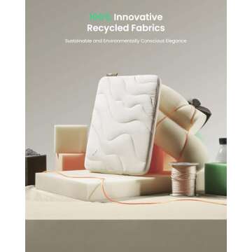 tomtoc 360 Protective Puffy Laptop Sleeve for 13-inch MacBook Air M4 2025/M3/M2/M1 A3113 A2681, MacBook Pro M2/M1, iPad Pro M4/Air (M3/M2), Quilted Soft Puffer Bag for 13-inch Surface Pro, Copilot+PC